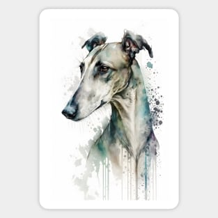 Watercolor Greyhound Grayhound Dog Portrait Magnet